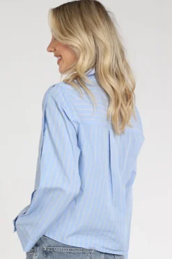 Co'couture 45051 Blouse lange mouw Licht blauw