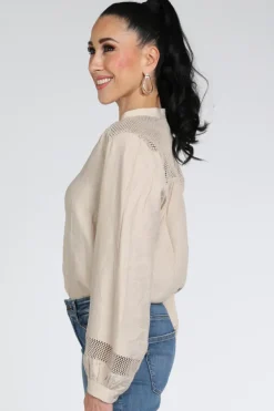 Co'couture 45082 Blouse lange mouw Zand