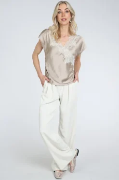Co'couture 45167 Blouse mouwloos Zand