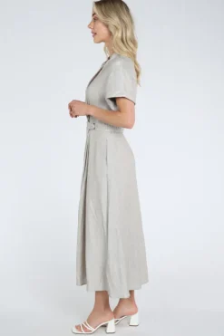 Co'couture CherCC wrap dress Jurk korte mouw Zilver