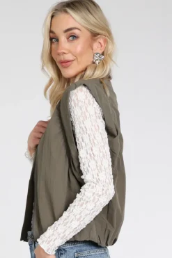 Co'couture 40042 Gilet Olijf