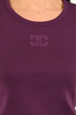 Co'couture Granny cc tee T-shirt lange mouw Bordeauxrood