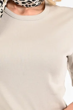 Co'couture 33016 GrannyCC T-shirt korte mouw Beige