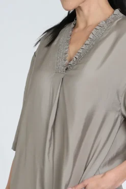 Co'couture 46084 Jurk driekwart mouw Taupe