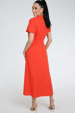 Co'couture 46112 Jurk korte mouw Rood