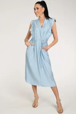 Co'couture 46096 Jurk mouwloos Licht blauw