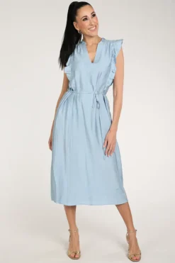 Co'couture 46096 Jurk mouwloos Licht blauw