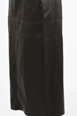 Co'couture 34208 Leren rok Donker bruin