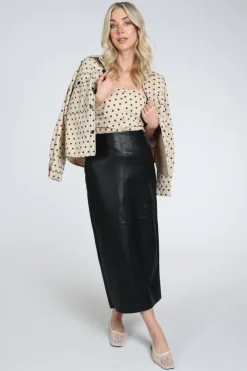 Co'couture 34208 Leren rok Zwart