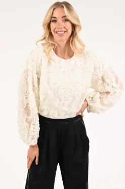 Co'couture 45009 TessyCC Blouse lange mouw Off white