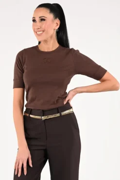 Co'couture 33166 T-shirt korte mouw Bruin