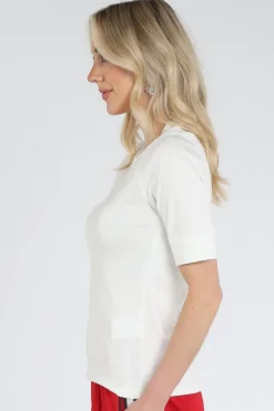 Co'couture 33166 T-shirt korte mouw Off white