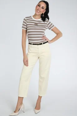Co'couture 43015 T-shirt korte mouw Taupe