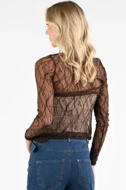 Co'couture 33187 T-shirt lange mouw Bruin