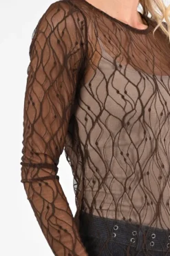 Co'couture 33187 T-shirt lange mouw Bruin