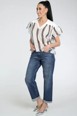 10 Days 20-403-6202 Blouse korte mouw Wit