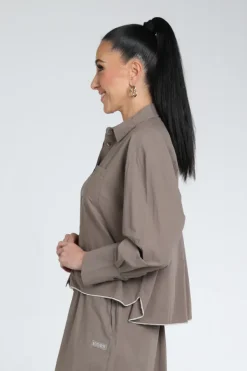 10 Days 20-408-6202 Blouse lange mouw Taupe