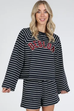 Deblon dana striped Sweater Marine