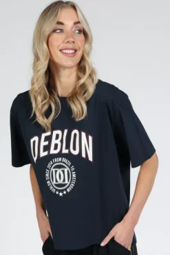Deblon luan tee T-shirt korte mouw Marine