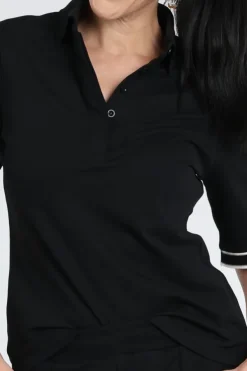 Deblon meline short Polo Zwart