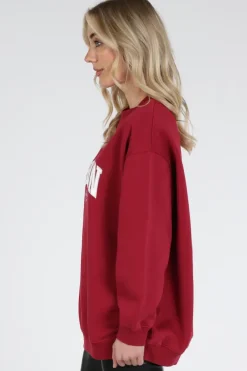 Deblon phoebe Sweater Donker rood