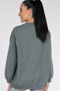 Deblon phoebe Sweater Vergrijsd groen