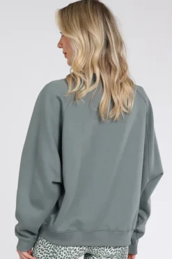 Deblon vive sweater Sweater Vergrijsd groen