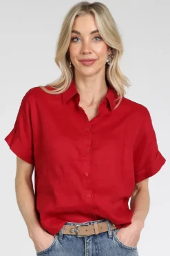 Emotions 126124 Blouse korte mouw Rood
