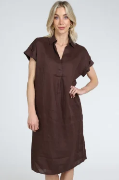 Emotions 126129 Jurk korte mouw Bruin