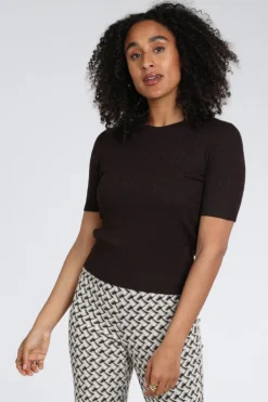 Emotions 126005 Pull korte mouw Donker bruin