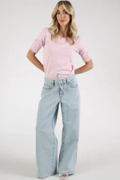 Emotions 126001 Pull korte mouw Roze