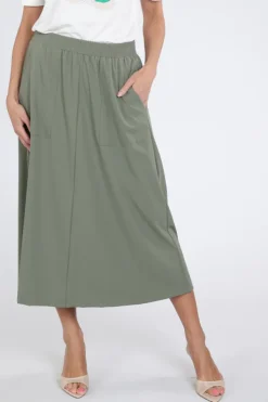 FABER 75903 Rok wijd lang Kaki