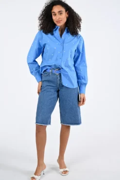 Fabienne Chapot CLTBLS24SS260253 Blouse lange mouw Blauw