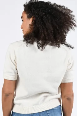 Fabienne Chapot CLTPUL17SS261009 Pull korte mouw Off white