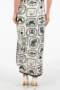 Fabienne Chapot CLTSKI23SS260234 Rok recht lang Off white