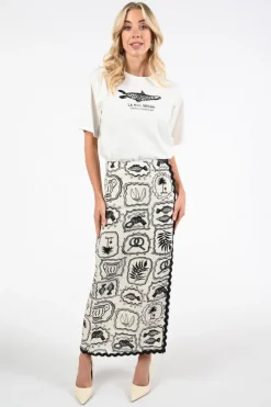 Fabienne Chapot CLTSKI23SS260234 Rok recht lang Off white