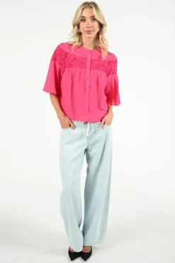 Fabienne Chapot CLTTOP30SS267338 Blouse korte mouw Roze