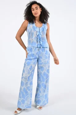 Fabienne Chapot CLTTOP16SS260227 Blouse mouwloos Licht blauw