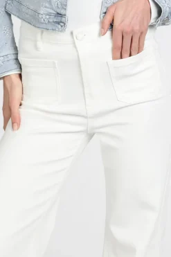 Florez Ana wide pocket Jeans White denim