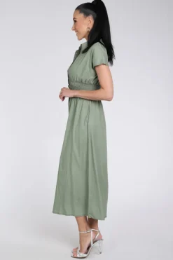 Florez Estelle dress Jurk mouwloos Olijf