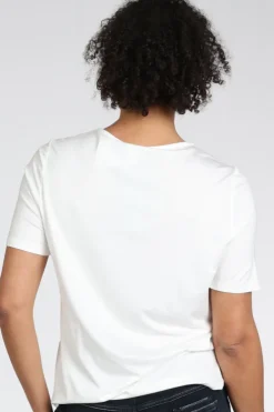 Frank walder 716426 T-shirt korte mouw Off white