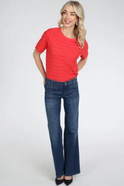 Frank walder 502468 T-shirt korte mouw Rood