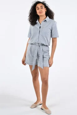 Geisha 63474-20 Blouse korte mouw Blauw