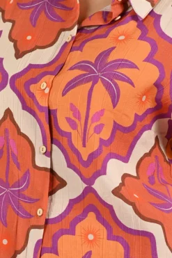 Geisha 63247-20 Blouse korte mouw Cognac