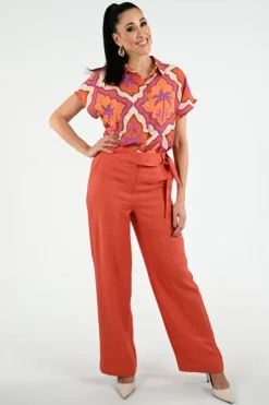 Geisha 63247-20 Blouse korte mouw Cognac