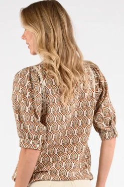Geisha 63196-20 Blouse korte mouw Off white