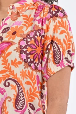 Geisha 63499-20 Blouse korte mouw Oranje