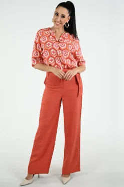 Geisha 63245-20 Blouse korte mouw Oranje