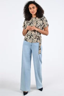Geisha 62331-20 Blouse korte mouw Zwart