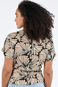 Geisha 62331-20 Blouse korte mouw Zwart